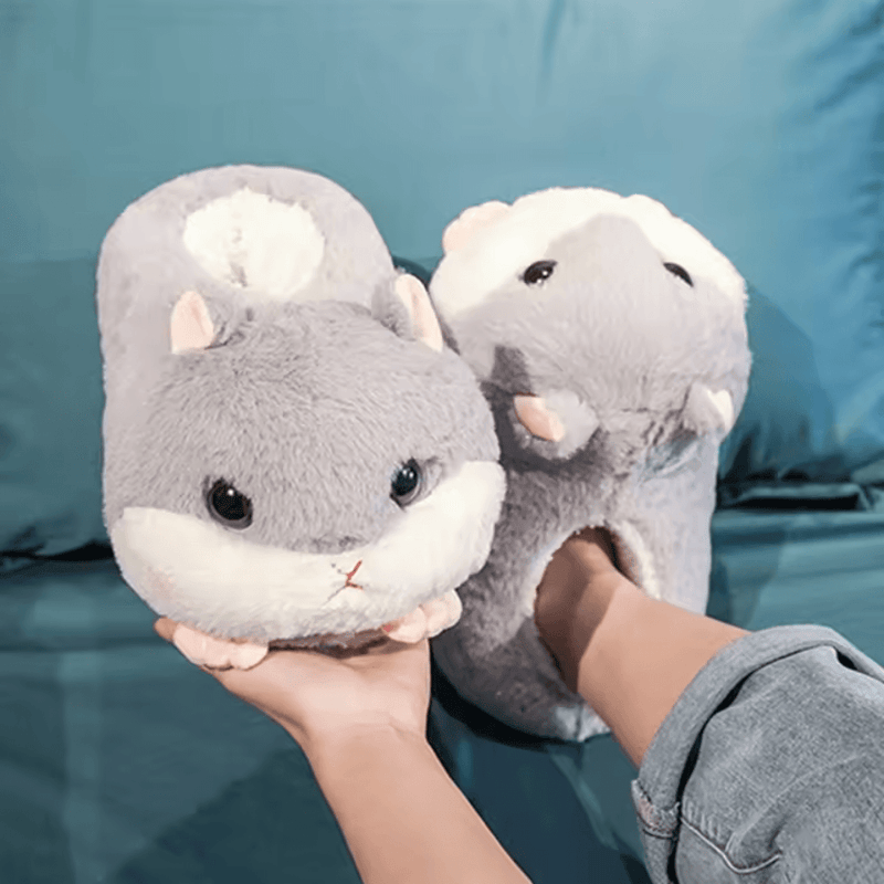 Cozy Hamster Hug Slippers - ZooFeet