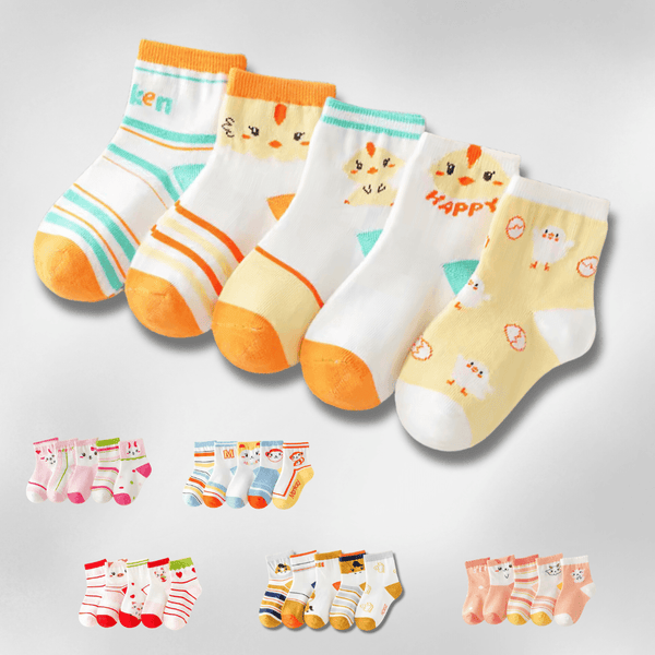 Bunny Friends Kids Socks – 5 Pairs - ZooFeet