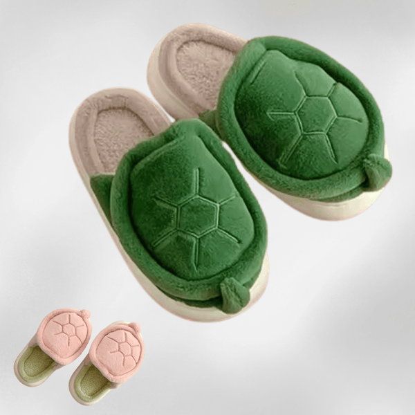 CozyTurtle Plush Slippers - ZooFeet