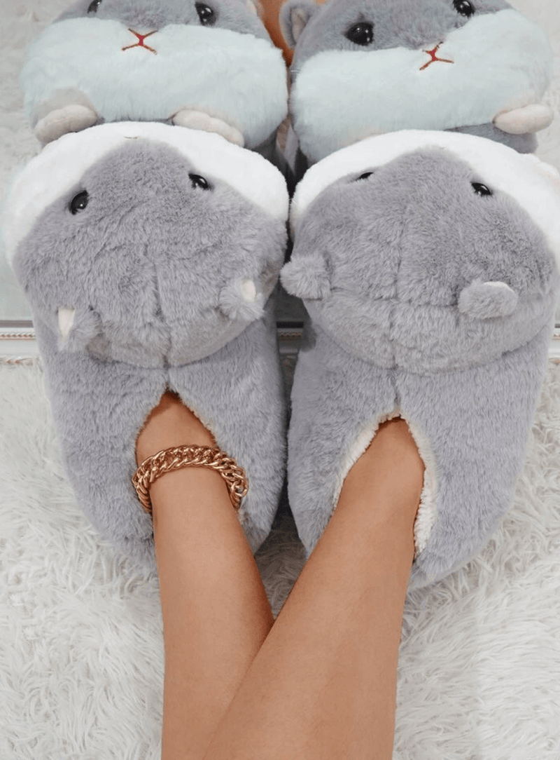 Cozy Hamster Hug Slippers - ZooFeet