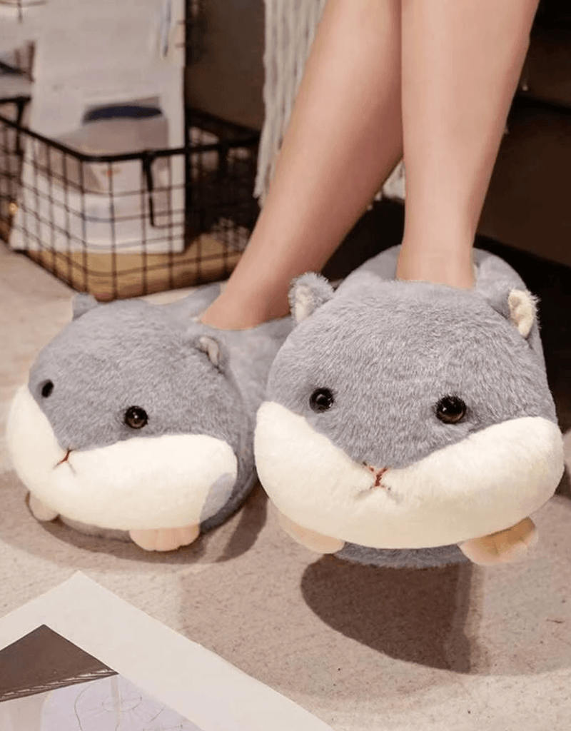 Cozy Hamster Hug Slippers - ZooFeet