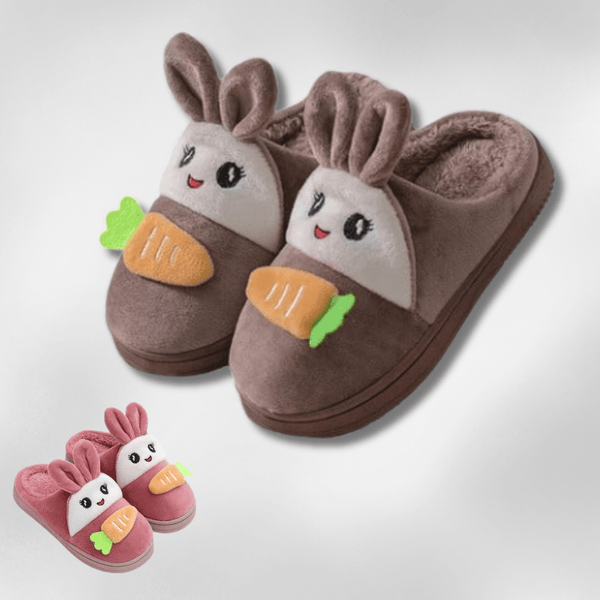 Cozy Rabbit Kids Slippers - ZooFeet