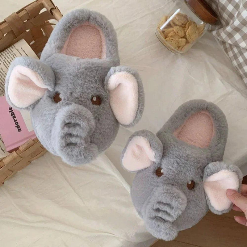 ElephantSnuggle Plush Slippers - ZooFeet