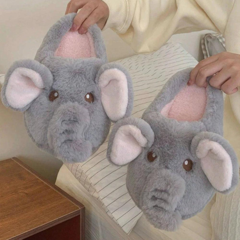 ElephantSnuggle Plush Slippers - ZooFeet