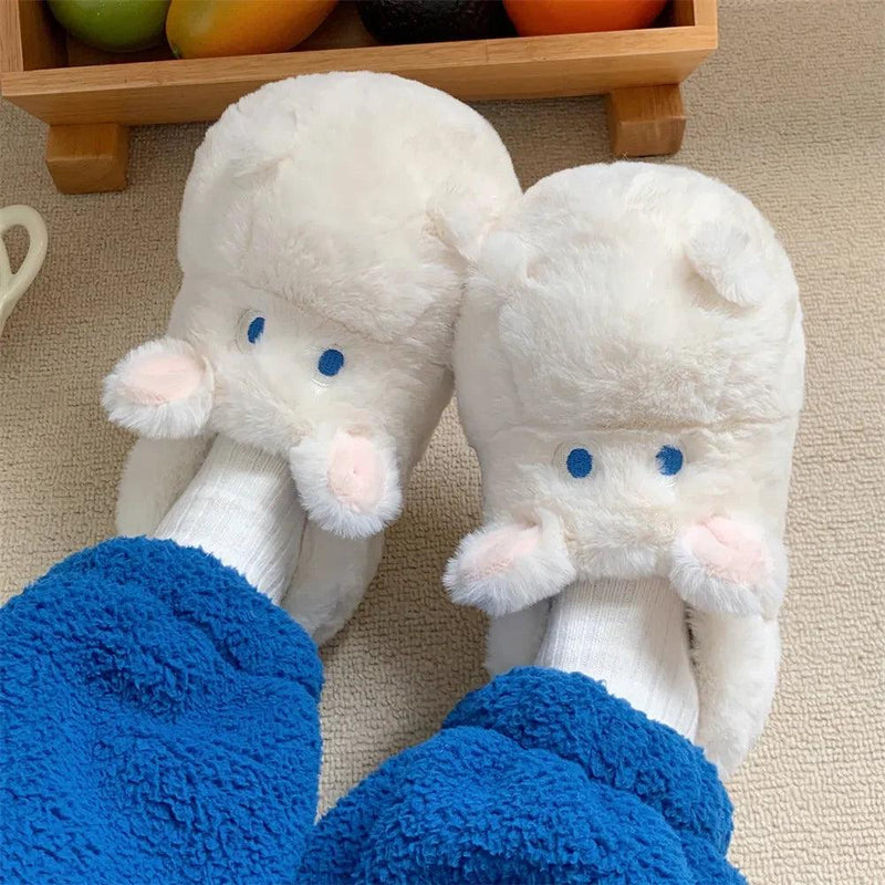 Snuggle Hippo Plush Slippers - ZooFeet