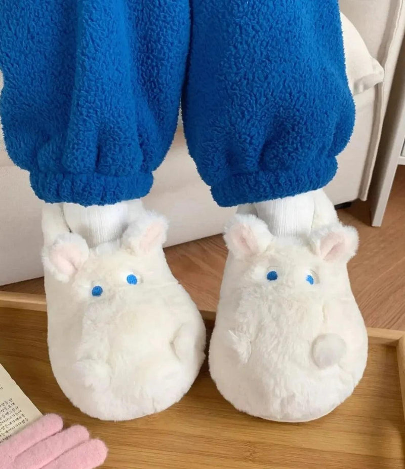 Snuggle Hippo Plush Slippers - ZooFeet